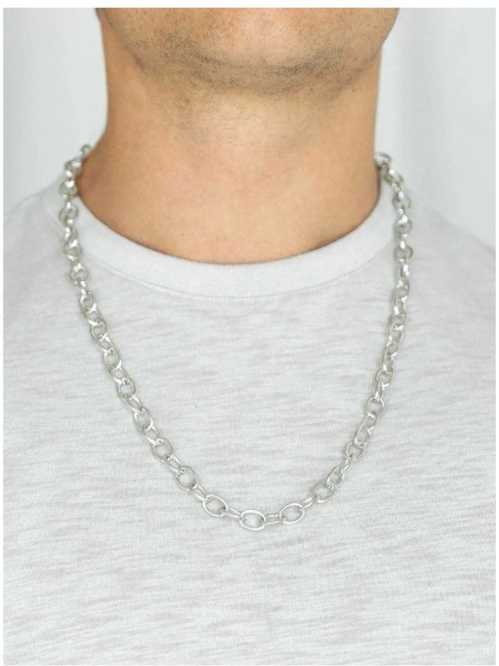 paparazzi Silver-Tone Men’s Chain Necklace